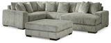 Lindyn 4-Piece Sectional with Chaise and Oversized Accent Ottoman