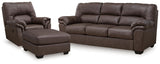 Rivergrove Sofa, Recliner and Oversized Accent Ottoman
