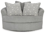 Oasis Oversized Swivel Chair and Ottoman