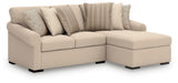 Rosewood 2-Piece Sectional with Chaise