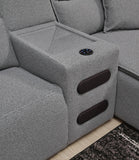 Westbridge 6-Piece Reclining Sectional with Chaise and Audio Console