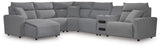 Westbridge 6-Piece Reclining Sectional with Chaise and Audio Console