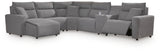 Westbridge 6-Piece Power Reclining Sectional with Chaise and Console