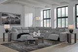 Westbridge 6-Piece Power Reclining Sectional with Chaise and Console