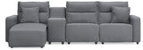 Westbridge 4-Piece Reclining Sectional with Chaise and Console