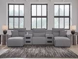 Westbridge 5-Piece Power Reclining Sectional with Chaise and Audio Consoles
