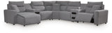 Westbridge 7-Piece Power Reclining Sectional with Chaise and Audio Consoles