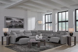 Westbridge 7-Piece Power Reclining Sectional with Chaise and Audio Consoles