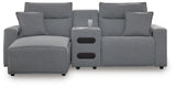Westbridge 3-Piece Power Reclining Sectional with Chaise and Audio Console