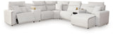 Westbridge 7-Piece Power Reclining Sectional with Chaise and Audio Console