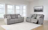 Nobleton Performance Fabric Dual Power Reclining Sofa and Loveseat