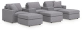 Solstice 5-Piece Sectional and 3 Ottomans