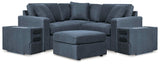 Solstice 5-Piece Sectional with Audio Console and Ottoman