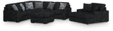 Nightfall 3-Piece Sectional, Chaise and Oversized Accent Ottoman