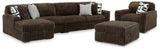 Nightfall 3-Piece Sectional, Oversized Chair and Ottoman