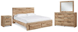 Weston Panel Storage Bed, Dresser, Mirror and Nightstand