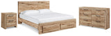 Weston Panel Storage Bed with Dresser and Nightstand