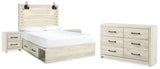 Cambeck Panel Bed with Storage, Dresser and 2 Nightstands