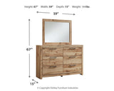 Hyanna Panel Bed with 2 Side Storage, Dresser, Mirror and Nightstand