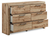 Hyanna Panel Bed, Dresser, and Nightstand