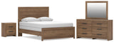 Dunridge Panel Bed, Dresser, Mirror and Nightstand