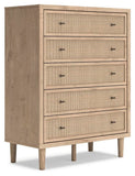 Cielden Upholstered Bed with Roll Slats, Dresser, Mirror, Chest and Nightstand