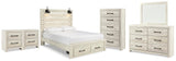 Averly Panel Storage Bed, Dresser, Mirror, Chest and 2 Nightstands
