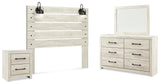 Cambeck Panel Headboard, Dresser, Mirror, and Nightstand
