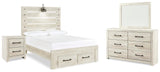 Averly Panel Bed, Dresser, Mirror and Nightstand