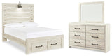 Averly Storage Bed, Dresser and Mirror