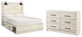 Averly Panel Bed with Storage and Dresser