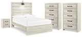 Averly Panel Storage Bed, 2 Chests and 1 Nightstand