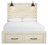 Averly Panel Storage Bed, Dresser and Mirror
