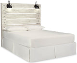 Averly Panel Headboard with Mirrored Dresser