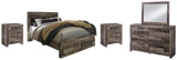 Kensley Panel Storage Bed, Dresser, Mirror and 2 Nightstands