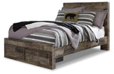 Kensley Panel Bed with 2 Storage Drawers with Mirrored Dresser and 2 Nightstands