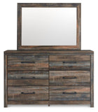 Drystan Bookcase Panel Bed, Dresser, Mirror Chest and Nightstand