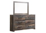 Drystan Bookcase Bed, Dresser, Mirror, Chest and 2 Nightstands