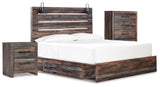 Drystan Panel Bed with Storage, Chest and Nightstand