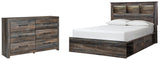 Drystan Bookcase Bed with 2 Storage Drawers and Dresser
