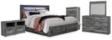 Seagrant Storage Bed, Dresser, Mirror, Chest and 2 Nightstands