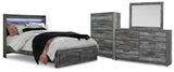 Seagrant Storage Bed, Dresser, Mirror and Chest