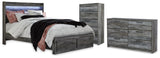 Seagrant Panel Storage Bed, Dresser and Chest