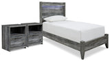 Seagrant Panel Bed and 2 Nightstands