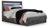 Seagrant Panel Bed with 2 Side Storage, Dresser, Mirror, and Nightstand