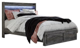 Seagrant Panel Bed with 2 Storage Drawers with Dresser