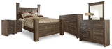Everton Poster Bed, 2 Dressers, Mirror and 2 Nightstands