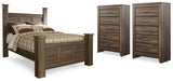 Everton Poster Bed and 2 Chests