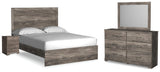 Whitlock Panel Bed, Dresser, Mirror, and Nightstand
