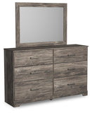Ralinksi Panel Bed with Mirrored Dresser and Nightstand